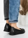 Balerini Dama din piele naturala 6651 BLACK | ADVANCER