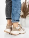 Pantofi Sport Dama din piele naturala HY3393 KHAKI | ADVANCER