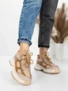 Pantofi Sport Dama din piele naturala HY3332 KHAKI-APRICOT | ADVANCER