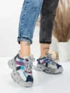 Pantofi Sport Dama din piele naturala HY2986 CREAM-PURPLE | FRANCO GERARDO