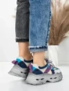 Pantofi Sport Dama din piele naturala HY2986 CREAM-PURPLE | FRANCO GERARDO