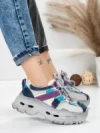 Pantofi Sport Dama din piele naturala HY2986 CREAM-PURPLE | FRANCO GERARDO