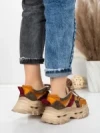 Pantofi Sport Dama din piele naturala HY2986 APRICOT-WINE | FRANCO GERARDO