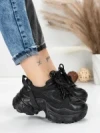 Pantofi Sport Dama din piele naturala 918-1 BLACK | FRANCO GERARDO