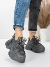 Pantofi Sport Dama din piele naturala 918-1 GREY | FRANCO GERARDO