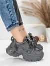 Pantofi Sport Dama din piele naturala 918-1 GREY | FRANCO GERARDO