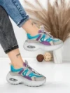 Pantofi Sport Dama din piele naturala HY2122 BLUE-PURPLE | FRANCO GERARDO