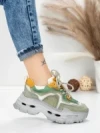Pantofi Sport Dama din piele naturala HY2926-1 LIGHT GREEN | FRANCO GERARDO