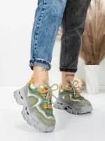 Pantofi Sport Dama din piele naturala HY2926-1 LIGHT GREEN | FRANCO GERARDO