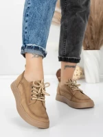 Pantofi Sport Dama din piele naturala 2535 KHAKI | FRANCO GERARDO