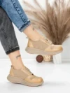 Pantofi Sport Dama din piele naturala 16-2 APRICOT | FRANCO GERARDO