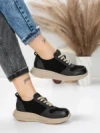 Pantofi Sport Dama din piele naturala 16-2 BLACK | FRANCO GERARDO
