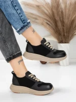 Pantofi Sport Dama din piele naturala 16-2 BLACK | FRANCO GERARDO