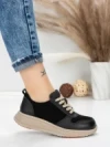 Pantofi Sport Dama din piele naturala 16-2 BLACK | FRANCO GERARDO