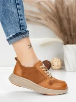 Pantofi Sport Dama din piele naturala 16-2 BROWN | FRANCO GERARDO