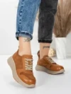 Pantofi Sport Dama din piele naturala 16-2 BROWN | FRANCO GERARDO