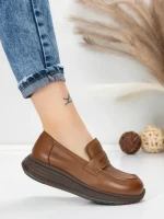 Pantofi Casual Dama din piele naturala 16-7 DARK BROWN | FRANCO GERARDO