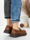 Pantofi Casual Dama din piele naturala 16-7 DARK BROWN | FRANCO GERARDO
