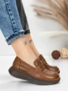 Pantofi Casual Dama din piele naturala 16-7 DARK BROWN | FRANCO GERARDO