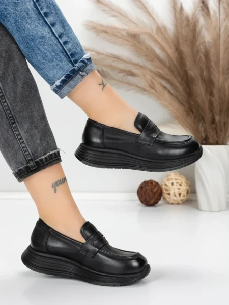 Pantofi Casual Dama din piele naturala 16-7 BLACK | FRANCO GERARDO