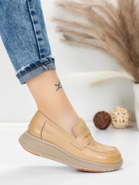 Pantofi Casual Dama din piele naturala 16-7 APRICOT | FRANCO GERARDO