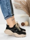 Pantofi Sport Dama din piele naturala 7109 BLACK | FRANCO GERARDO