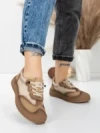 Pantofi Sport Dama din piele naturala 65852 APRICOT | FRANCO GERARDO