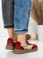 Pantofi Sport Dama din piele naturala 65852 RED | FRANCO GERARDO