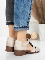 Sandale Dama din piele naturala 1171 CREAM | FORMATIONE