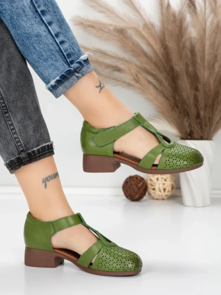 Sandale Dama din piele naturala 1171 GREEN | FORMATIONE