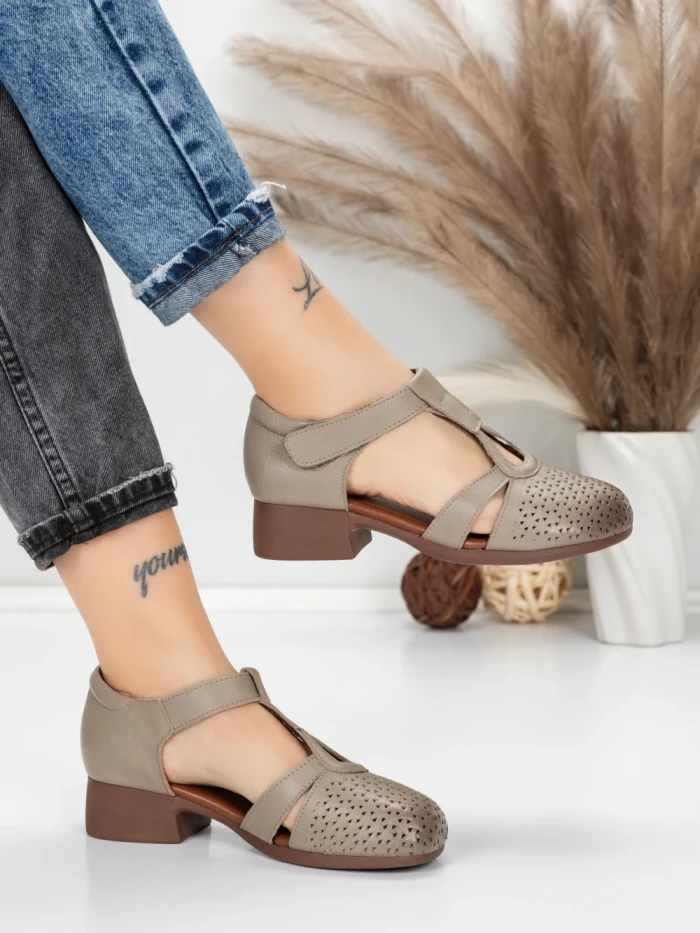 Sandale Dama din piele naturala 1171 GREY | FORMATIONE