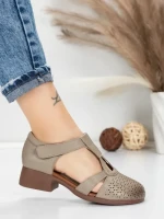 Sandale Dama din piele naturala 1171 GREY | FORMATIONE