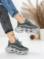 Pantofi Sport Dama din piele naturala HY6376 GREEN | FRANCO GERARDO