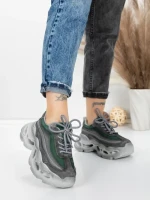 Pantofi Sport Dama din piele naturala HY6376 GREEN | FRANCO GERARDO