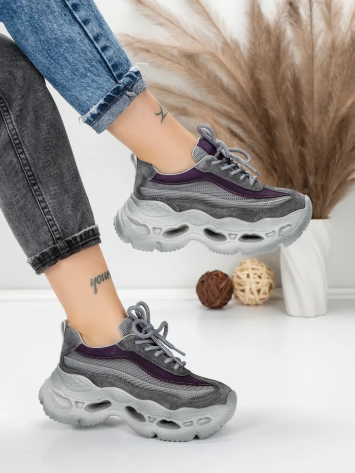 Pantofi Sport Dama din piele naturala HY6376 PURPLE | FRANCO GERARDO