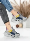 Pantofi Sport Dama din piele naturala HY6383 DARK BLUE-PURPLE | FRANCO GERARDO