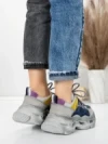 Pantofi Sport Dama din piele naturala HY6383 DARK BLUE-PURPLE | FRANCO GERARDO