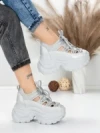 Pantofi Sport Dama cu Platforma 0897-33 SILVER | MEI