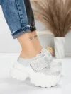 Pantofi Sport Dama cu Platforma 569-67 WHITE | MEI
