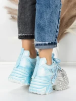 Pantofi Sport Dama cu Platforma 6166-113 BLUE | MEI