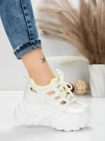 Pantofi Sport Dama cu Platforma 0897-30 YELLOW | MEI