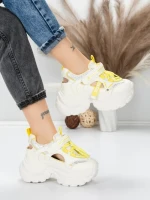 Pantofi Sport Dama cu Platforma 0897-27 YELLOW | MEI