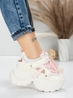 Pantofi Sport Dama cu Platforma 0897-27 PINK | MEI