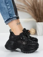 Pantofi Sport Dama cu Platforma 6968-1 BLACK | MEI