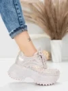 Pantofi Sport Dama cu Platforma 6968-1 PINK | MEI