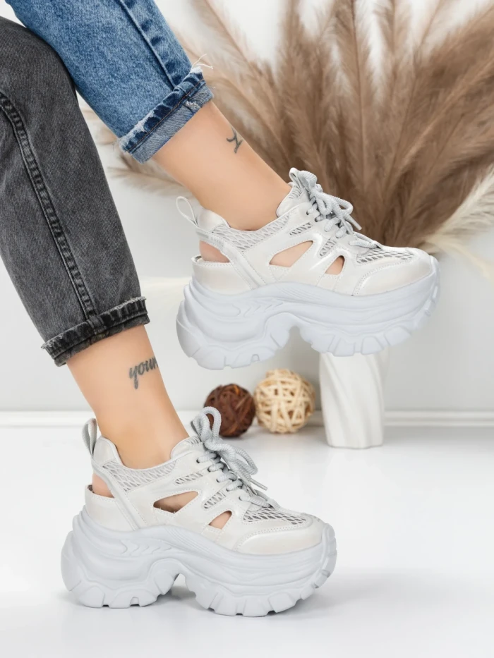 Pantofi Sport Dama cu Platforma 0897-8 GREY | MEI