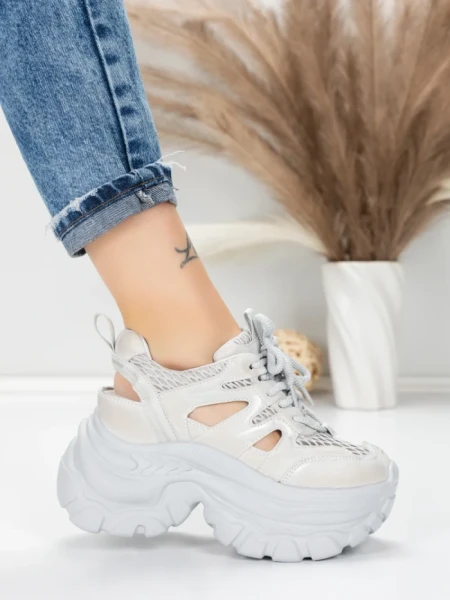 Pantofi Sport Dama cu Platforma 0897-8 GREY | MEI