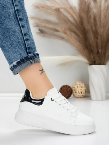 Sneakers Dama 2307 WHITE-BLACK | MEI