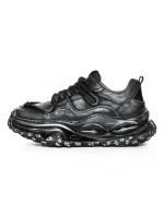 Pantofi Sport Barbati din piele naturala 95932 BLACK | ADVANCER