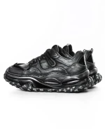 Pantofi Sport Barbati din piele naturala 95932 BLACK | ADVANCER